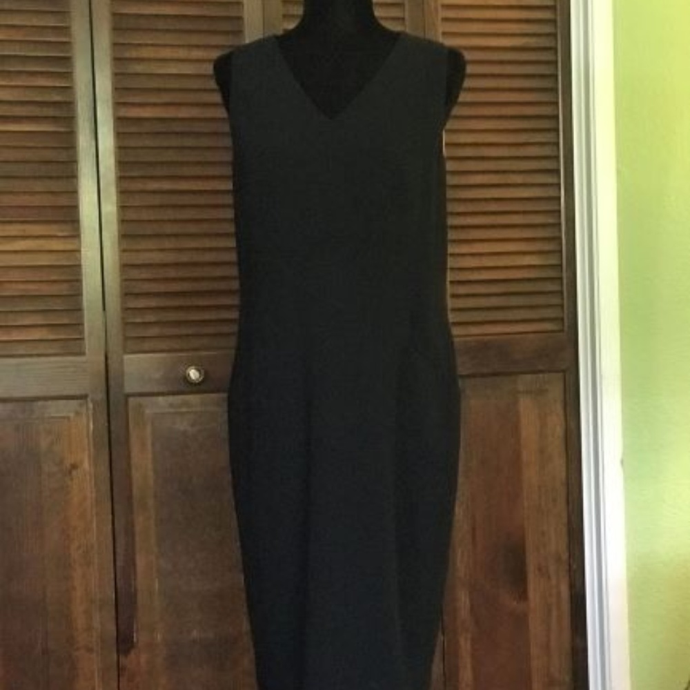 Jones New York Dress - Sheath: Black Solid